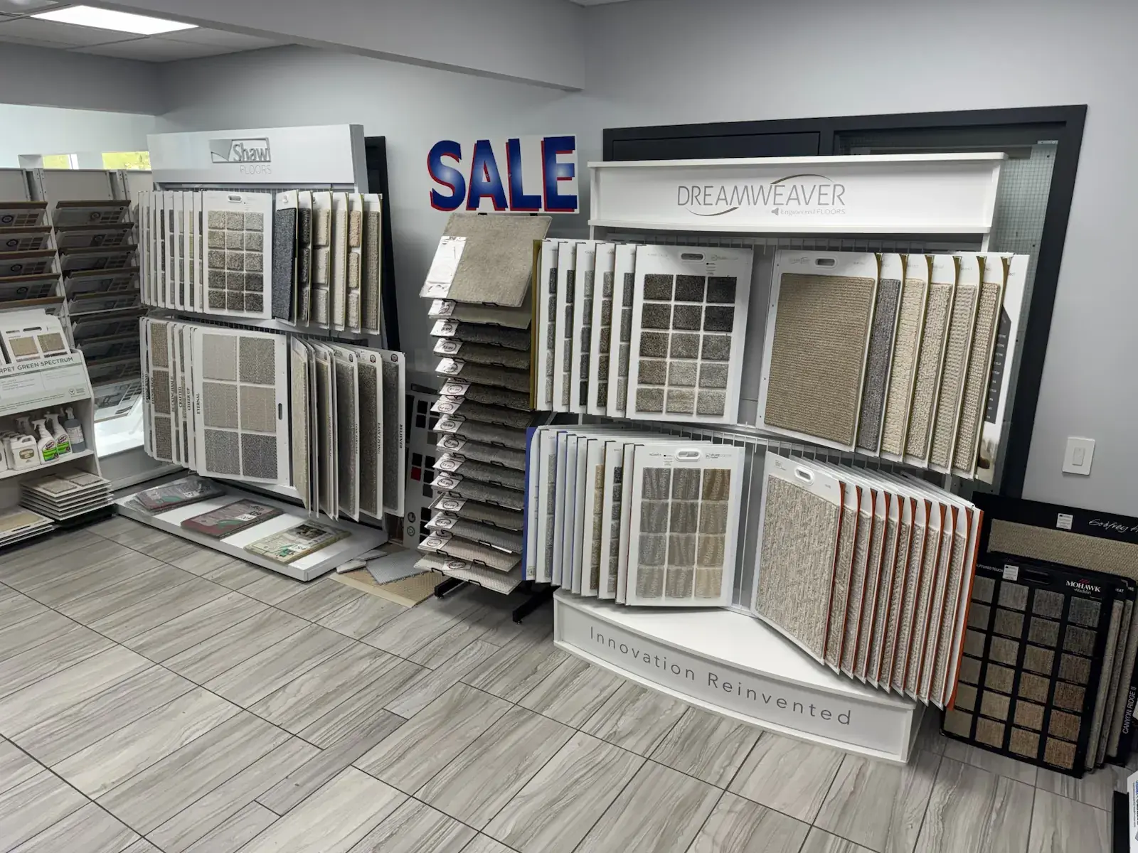 Carpet display 1, Kelowna Flooring Superstore showroom