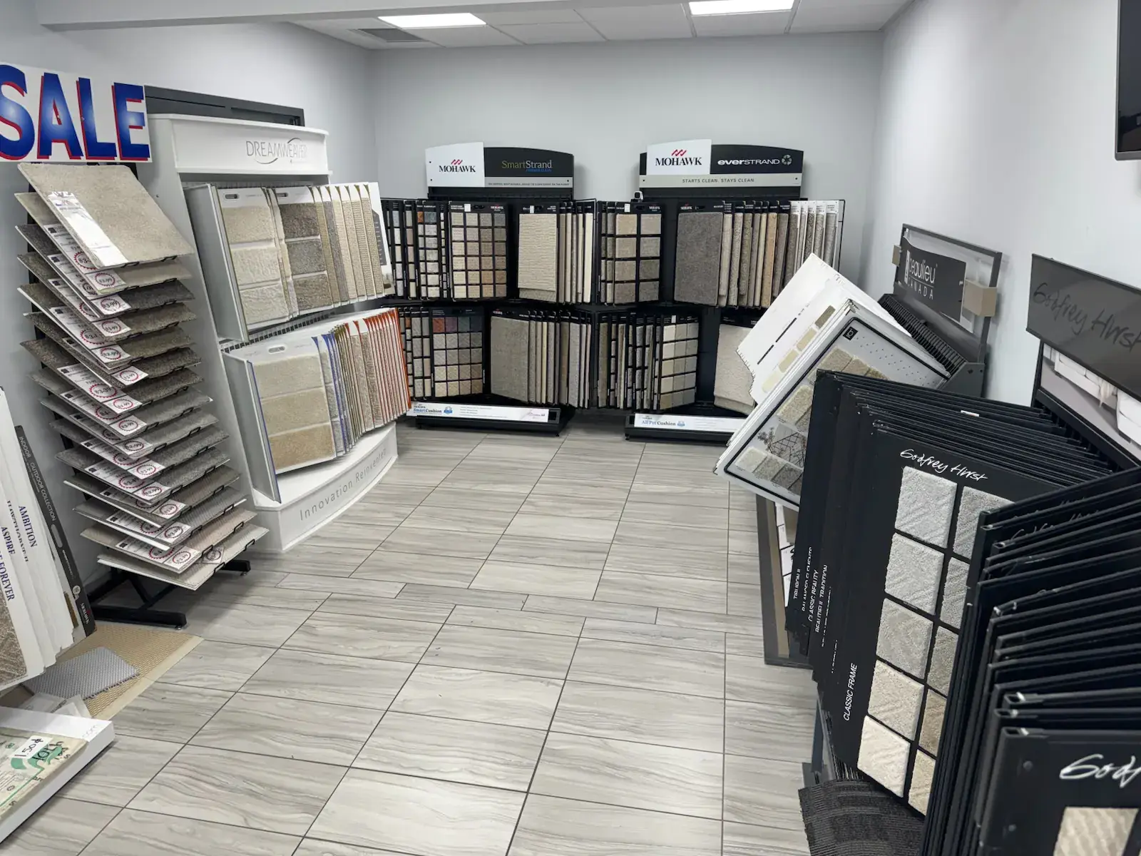 Carpet display 2, Kelowna Flooring Superstore showroom