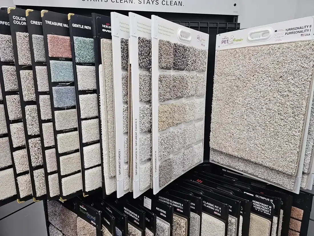 Area Rugs display 2, Kelowna Flooring Superstore showroom